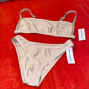 LA Hearts Beige Bikini